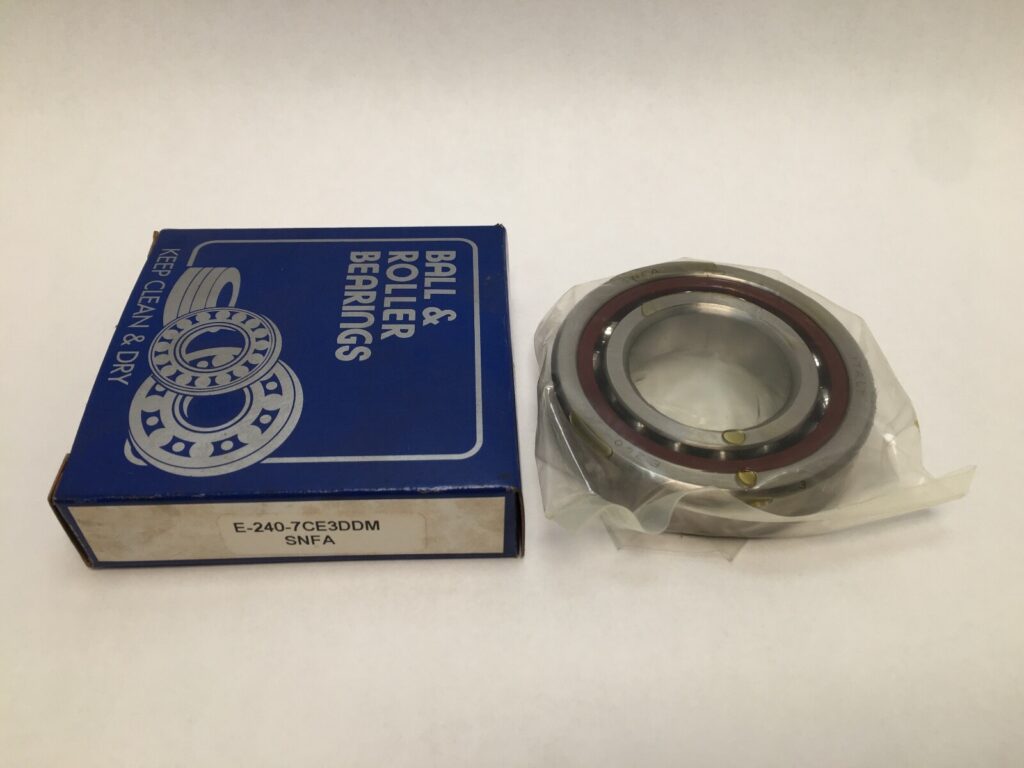 Angular Contact Ball Bearing – Straight Bore, 40 mm ID, 80 mm OD, 18 mm Width, Open, 25° Contact Angle, Medium Preload.