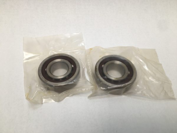 Angular Contact Ball Bearing – Straight Bore, 20 mm ID, 47 mm OD, 14 mm Width, Open, 15° Contact Angle, Light Preload.