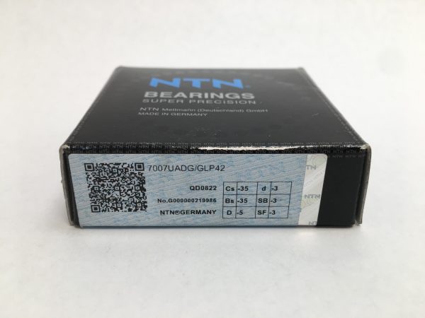 Angular Contact Ball Bearing – 35 mm ID, 62 mm OD, 14 mm Width, Open, 15° Contact Angle, Light Preload.
