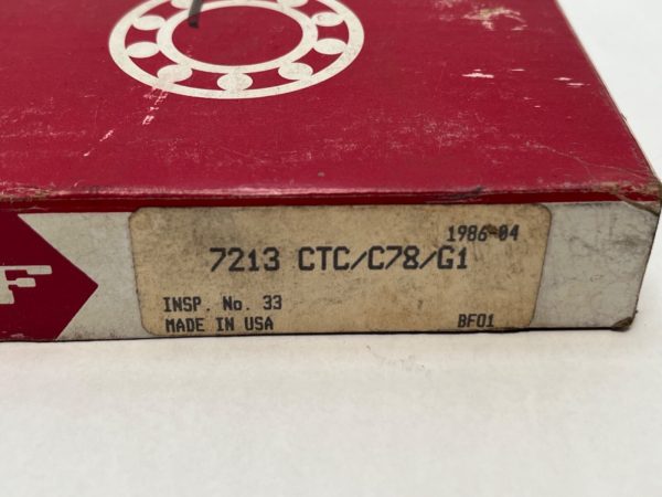 SKF 7213CTCC78G1 Angular Bearing 65x130x23 mm 7213C 7213-CTC-C78-G1 USA