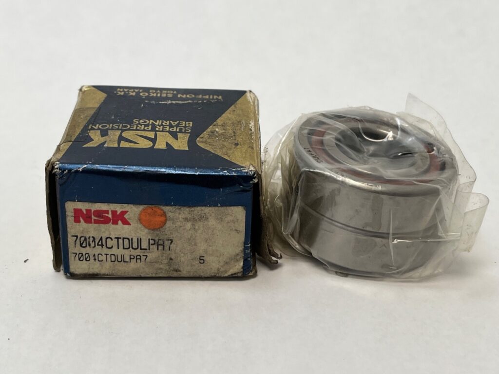 Angular Contact Ball Bearing – Straight Bore, 20 mm ID, 42 mm OD, 12 mm Width, Open, 15° Contact Angle, Light Preload.