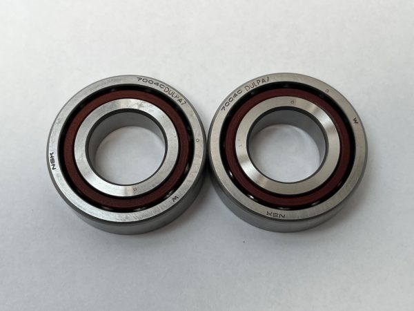 Angular Contact Ball Bearing – Straight Bore, 20 mm ID, 42 mm OD, 12 mm Width, Open, 15° Contact Angle, Light Preload.