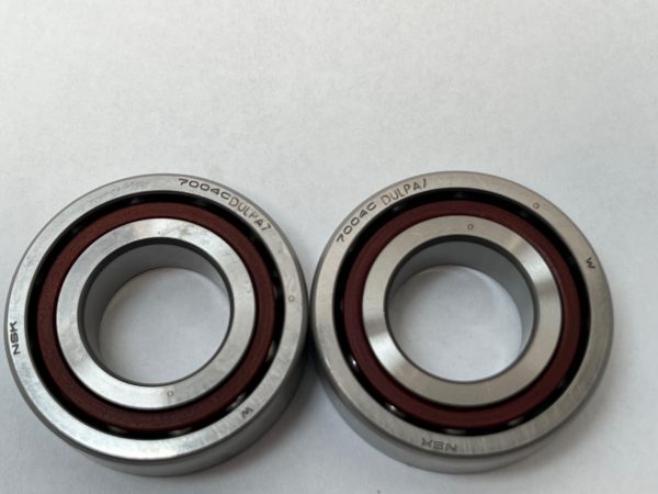 Angular Contact Ball Bearing – Straight Bore, 20 mm ID, 42 mm OD, 12 mm Width, Open, 15° Contact Angle, Light Preload.