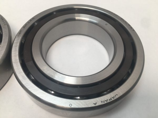 Angular Contact Ball Bearing – Straight Bore, 55 mm ID, 100 mm OD, 21 mm Width, Open, 15° Contact Angle, Without Snap Ring