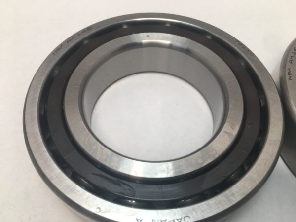 Angular Contact Ball Bearing – Straight Bore, 55 mm ID, 100 mm OD, 21 mm Width, Open, 15° Contact Angle, Without Snap Ring