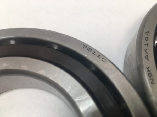 Angular Contact Ball Bearing – Straight Bore, 55 mm ID, 100 mm OD, 21 mm Width, Open, 15° Contact Angle, Without Snap Ring