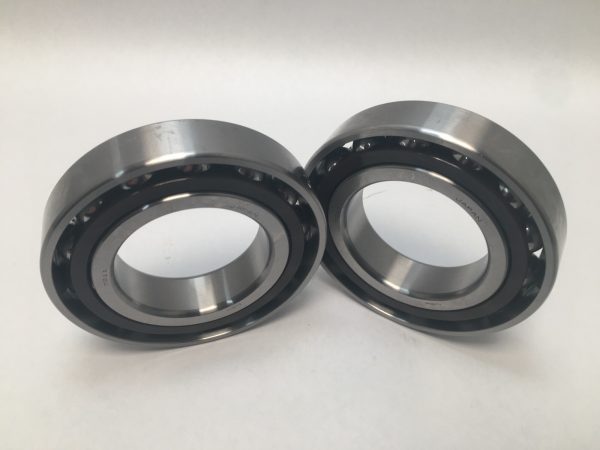 Angular Contact Ball Bearing – Straight Bore, 55 mm ID, 100 mm OD, 21 mm Width, Open, 15° Contact Angle, Without Snap Ring