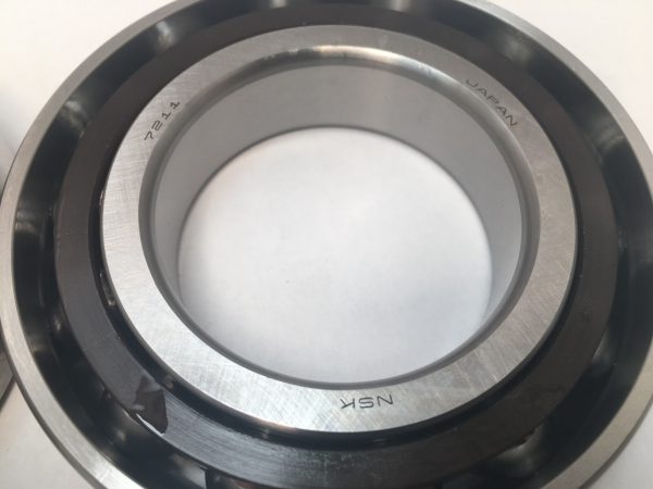 Angular Contact Ball Bearing – Straight Bore, 55 mm ID, 100 mm OD, 21 mm Width, Open, 15° Contact Angle, Without Snap Ring