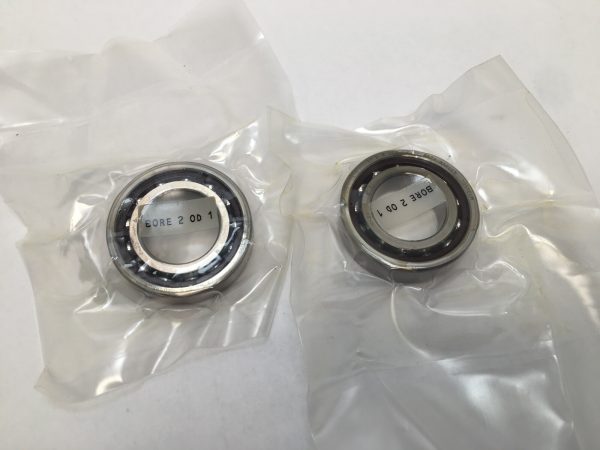 Angular Contact Bearing – 25 mm ID, 47 mm OD, 12 mm Width, Open, 25°, Medium preload.