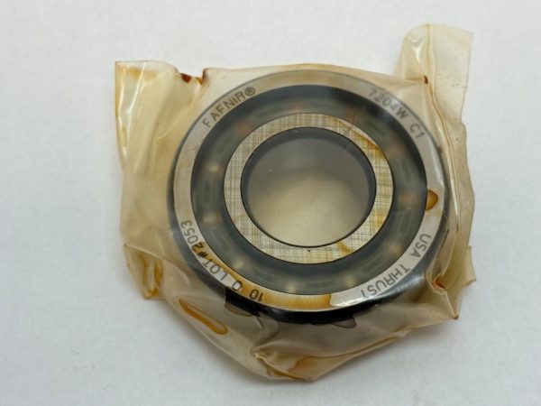 Angular contact bearing – 20 mm ID, 47 mm OD, 14 mm Width, Open, 40°.
