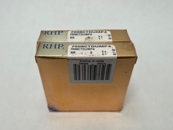 Angular Contact Ball Bearing – Straight Bore, 40 mm ID, 68 mm OD, 15 mm Width, Open, 15° Contact Angle, Medium Preload.