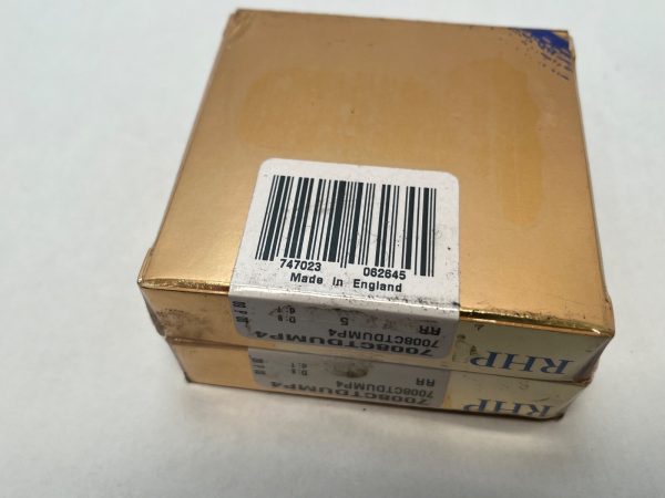 Angular Contact Ball Bearing – Straight Bore, 40 mm ID, 68 mm OD, 15 mm Width, Open, 15° Contact Angle, Medium Preload.