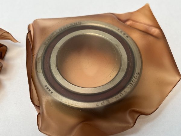Angular Contact Ball Bearing – Straight Bore, 40 mm ID, 68 mm OD, 15 mm Width, Open, 15° Contact Angle, Medium Preload.