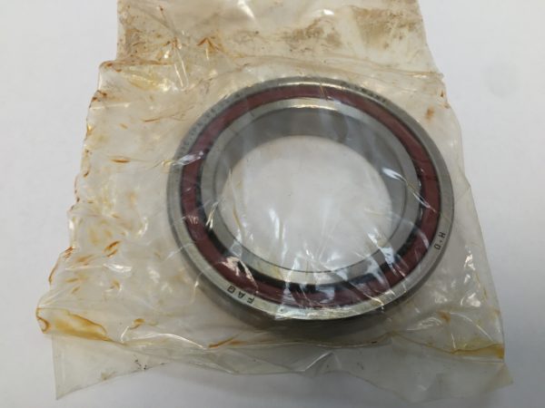 Angular contact bearing – 65 mm ID, 100 mm OD, 18 mm Width, Open, 15° Contact Angle, Light Preload.