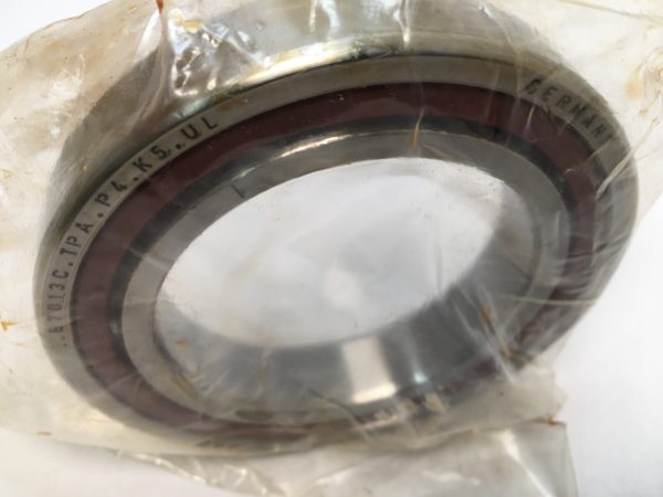Angular contact bearing – 65 mm ID, 100 mm OD, 18 mm Width, Open, 15° Contact Angle, Light Preload.