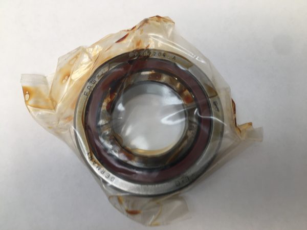 Angular Contact Ball Bearing – 30 mm ID, 62 mm OD, 16 mm Width, Open, 15° Contact Angle, Light Preload.