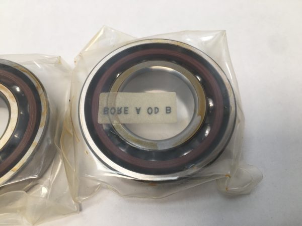 Angular Contact Bearing – 25 mm ID, 52 mm OD, 15 mm Width, Open, 15°, Light preload.
