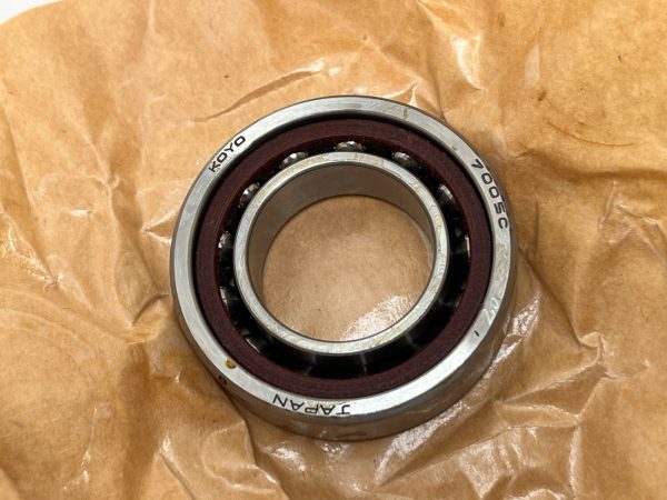 Angular Contact Ball Bearing – 25 mm ID, 47 mm OD, 12 mm Width, Open, 15°, Light preload.