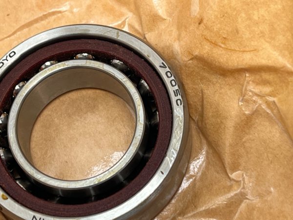 Angular Contact Ball Bearing – 25 mm ID, 47 mm OD, 12 mm Width, Open, 15°, Light preload.