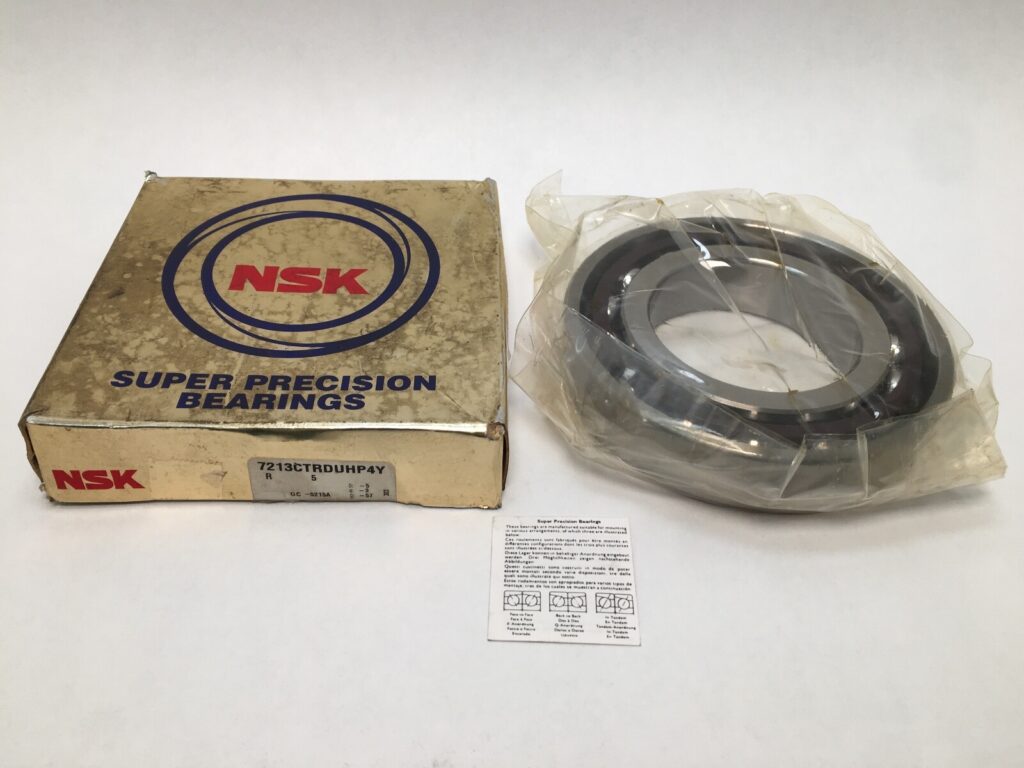 Angular Contact Ball Bearing – Straight Bore, 65 mm ID, 120 mm OD, 23 mm Width, Open, 15° Contact Angle, Heavy Preload.