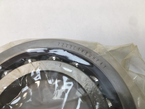 Angular Contact Ball Bearing – Straight Bore, 65 mm ID, 120 mm OD, 23 mm Width, Open, 15° Contact Angle, Heavy Preload.