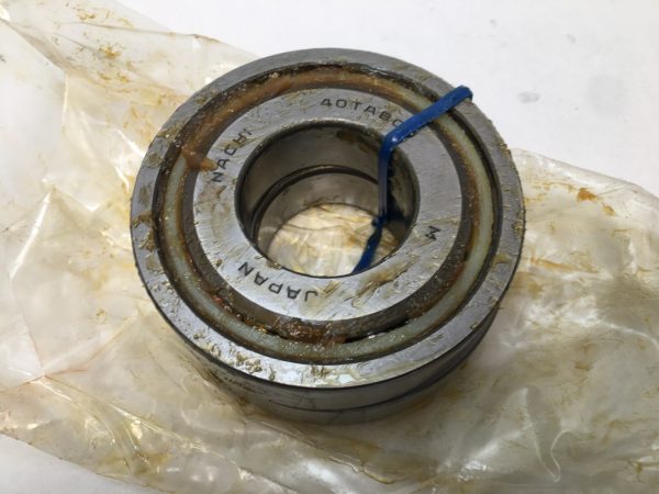 Angular Contact Ball Bearing – Straight Bore, 40 mm ID, 90 mm OD, 20 mm Width, Open, 60° Contact Angle, Without Snap Ring