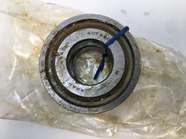 Angular Contact Ball Bearing – Straight Bore, 40 mm ID, 90 mm OD, 20 mm Width, Open, 60° Contact Angle, Without Snap Ring