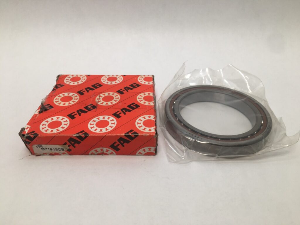 Angular Contact Ball Bearing – Straight Bore, 65 mm ID, 90 mm OD, 13 mm Width, Open, 15° Contact Angle, Light Preload.