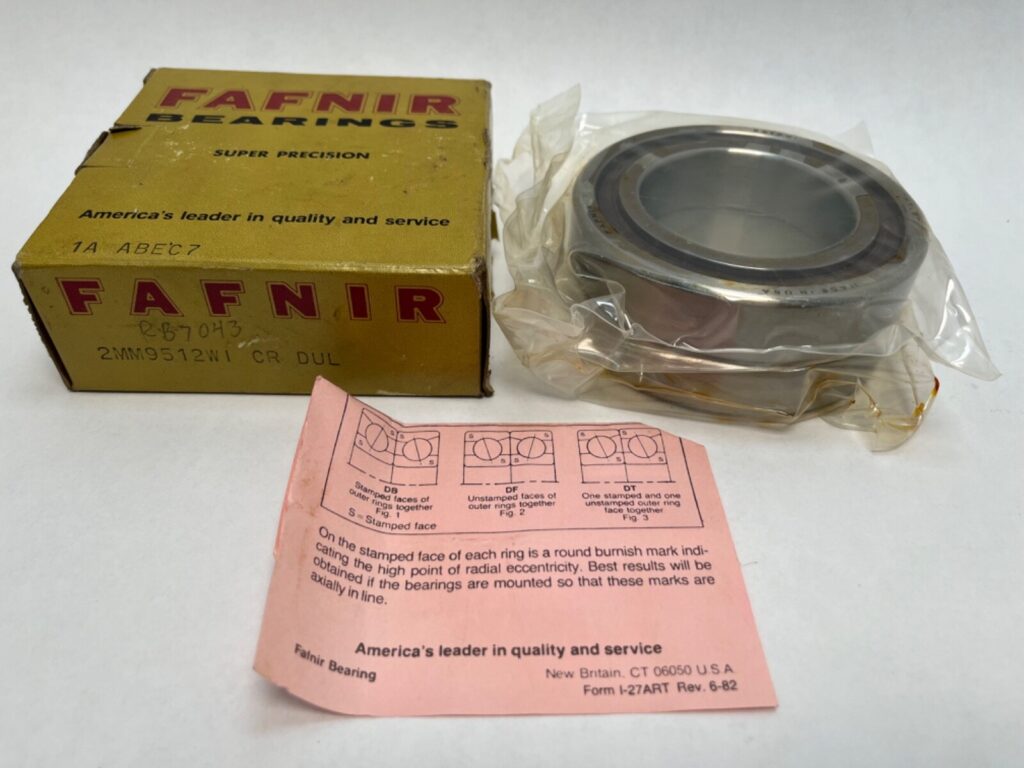 Fafnir 2MM9512WI-DUL Bearing 60x100x21 mm 2MM-9512-WI-CR-DUL USA 2 Pcs
