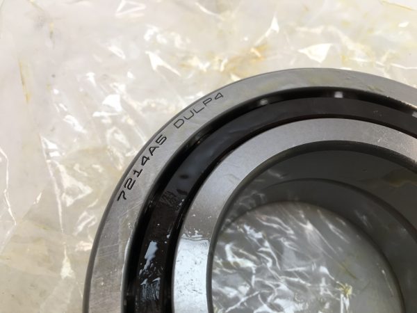 Angular Contact Ball Bearing – 70 mm ID, 125 mm OD, 24 mm Width, Open, 25° Contact Angle, Light Preload.