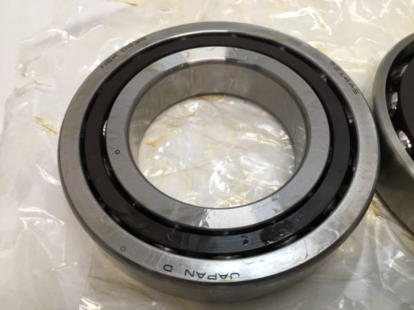 Angular Contact Ball Bearing – 70 mm ID, 125 mm OD, 24 mm Width, Open, 25° Contact Angle, Light Preload.