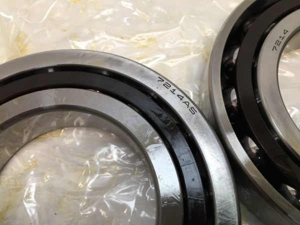Angular Contact Ball Bearing – 70 mm ID, 125 mm OD, 24 mm Width, Open, 25° Contact Angle, Light Preload.