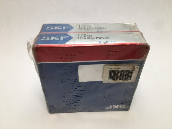 Angular Contact Ball Bearing – Straight Bore, 80 mm ID, 140 mm OD, 52 mm Width (Pair), Open, 25°, ABEC 7 / P4 Precision.