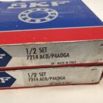 Angular Contact Ball Bearing – 70 mm ID, 125 mm OD, 24 mm Width, Open, 25° Contact Angle, Light Preload.