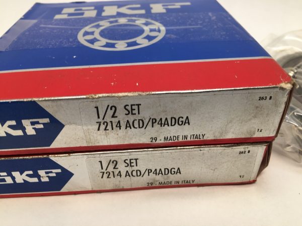 Angular Contact Ball Bearing – 70 mm ID, 125 mm OD, 24 mm Width, Open, 25° Contact Angle, Light Preload.