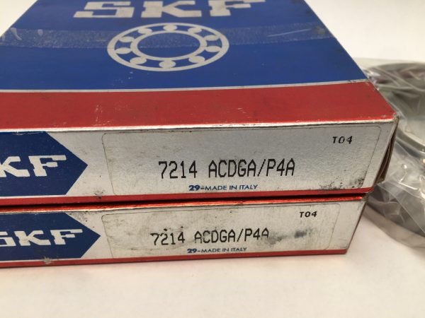 Angular Contact Ball Bearing – 70 mm ID, 125 mm OD, 24 mm Width, Open, 25° Contact Angle, Light Preload.