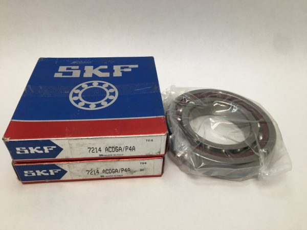 Angular Contact Ball Bearing – 70 mm ID, 125 mm OD, 24 mm Width, Open, 25° Contact Angle, Light Preload.