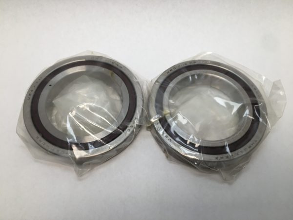Angular Contact Ball Bearing Pair – Straight Bore, 80 mm ID, 125 mm OD, 44 mm Width, Open, 15° Contact Angle, Back-to-Back Arrangement.