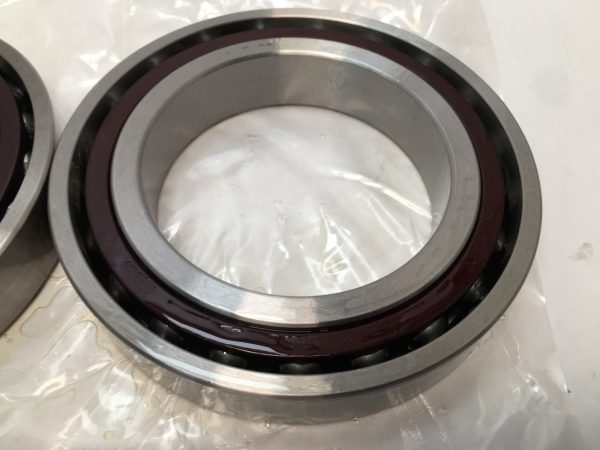 Angular Contact Ball Bearing Pair – Straight Bore, 80 mm ID, 125 mm OD, 44 mm Width, Open, 15° Contact Angle, Back-to-Back Arrangement.