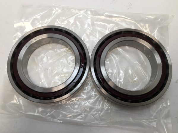 Angular Contact Ball Bearing Pair – Straight Bore, 80 mm ID, 125 mm OD, 44 mm Width, Open, 15° Contact Angle, Back-to-Back Arrangement.