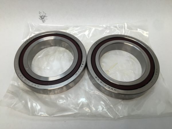 Angular Contact Ball Bearing Pair – Straight Bore, 80 mm ID, 125 mm OD, 44 mm Width, Open, 15° Contact Angle, Back-to-Back Arrangement.