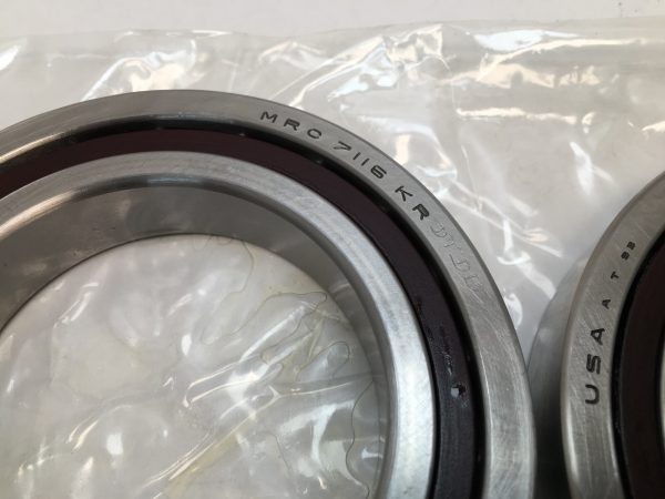 Angular Contact Ball Bearing Pair – Straight Bore, 80 mm ID, 125 mm OD, 44 mm Width, Open, 15° Contact Angle, Back-to-Back Arrangement.