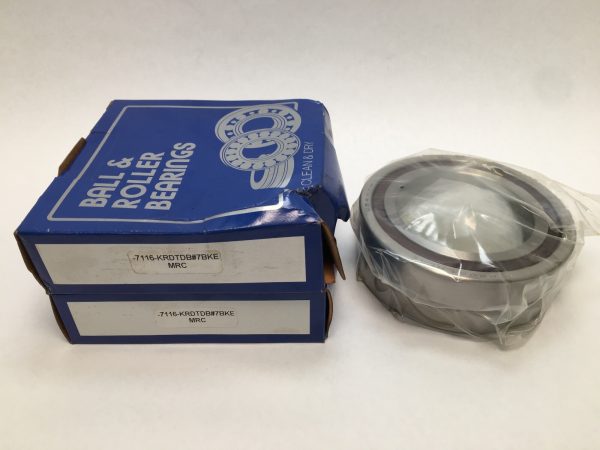 Angular Contact Ball Bearing Pair – Straight Bore, 80 mm ID, 125 mm OD, 44 mm Width, Open, 15° Contact Angle, Back-to-Back Arrangement.