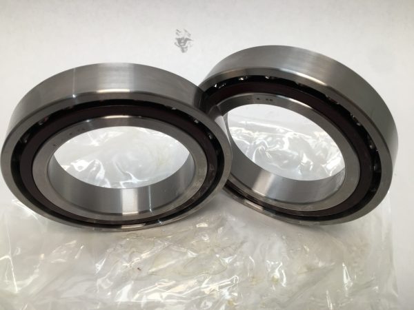 Angular Contact Ball Bearing Pair – Straight Bore, 80 mm ID, 125 mm OD, 44 mm Width, Open, 15° Contact Angle, Back-to-Back Arrangement.