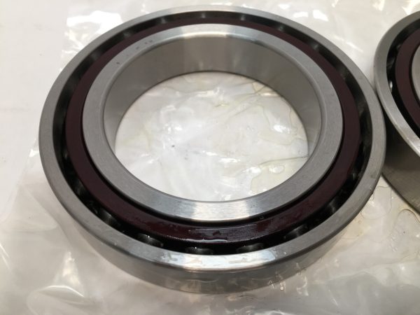 Angular Contact Ball Bearing Pair – Straight Bore, 80 mm ID, 125 mm OD, 44 mm Width, Open, 15° Contact Angle, Back-to-Back Arrangement.