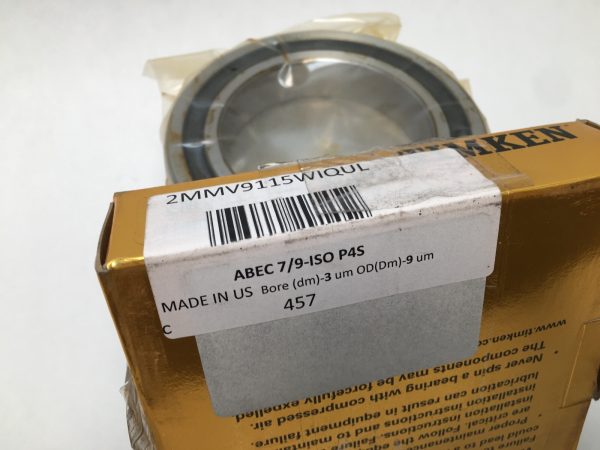 Angular Contact Ball Bearing – 75 mm ID, 115 mm OD, 20 mm Width, Open, 15° Contact Angle, Quadruplex, Light Preload.