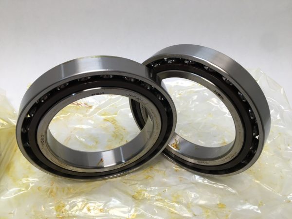 Angular contact bearings – 100 mm ID, 150 mm OD, 24 mm Width, Open, 15°, Light preload.