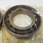 Angular contact bearings – 70 mm ID, 125 mm OD, 24 mm Width, Open, 25°, Light preload.