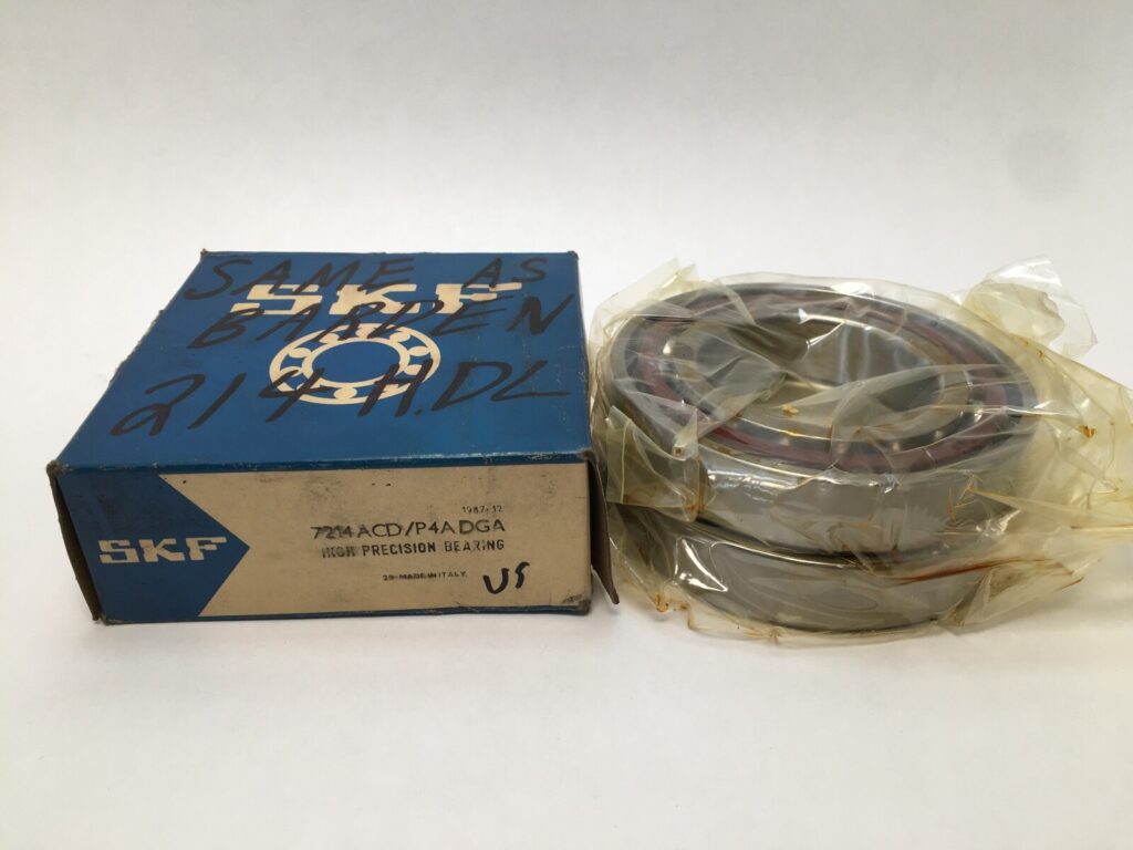 Angular contact bearings – 70 mm ID, 125 mm OD, 24 mm Width, Open, 25°, Light preload.