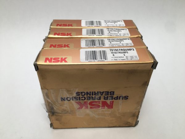 NSK 7015CTRQUMP3 Bearing 75x115x20 mm 7015-CTR-QUM-P3 ABEC5 England 4 Pcs